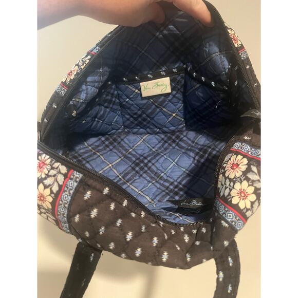 Black and Floral Vintage Vera Bradley Quilted Hand Bag - Picture 5 of 5